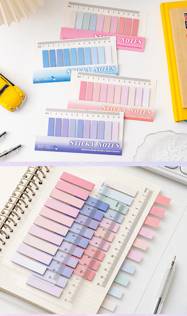 Post-It Note Strip Index Label Stickers for Students with High-Looking Note Paper Stickers Note Strips Notebooks Can Be Pasted — feature 11