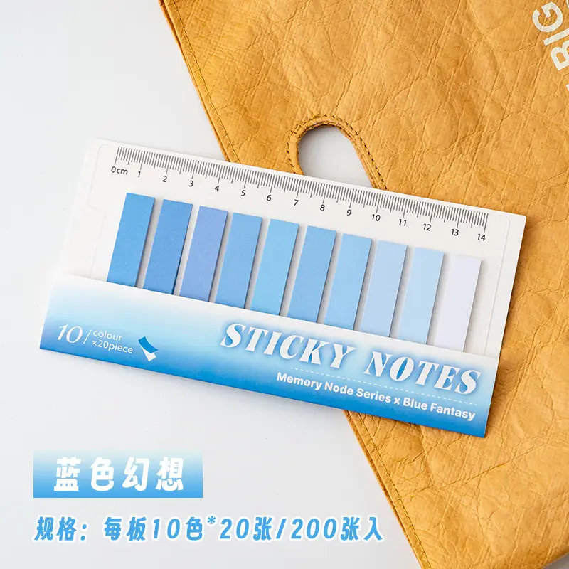 Post-It Note Strip Index Label Stickers for Students with High-Looking Note Paper Stickers Note Strips Notebooks Can Be Pasted