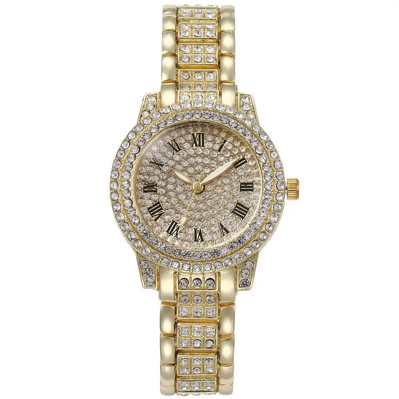 Gold Diamond Bracelet Watch for Women Luxury Elegant Quartz