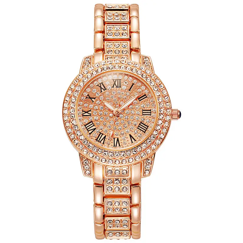 Gold Diamond Bracelet Watch for Women Luxury Elegant Quartz — feature 7