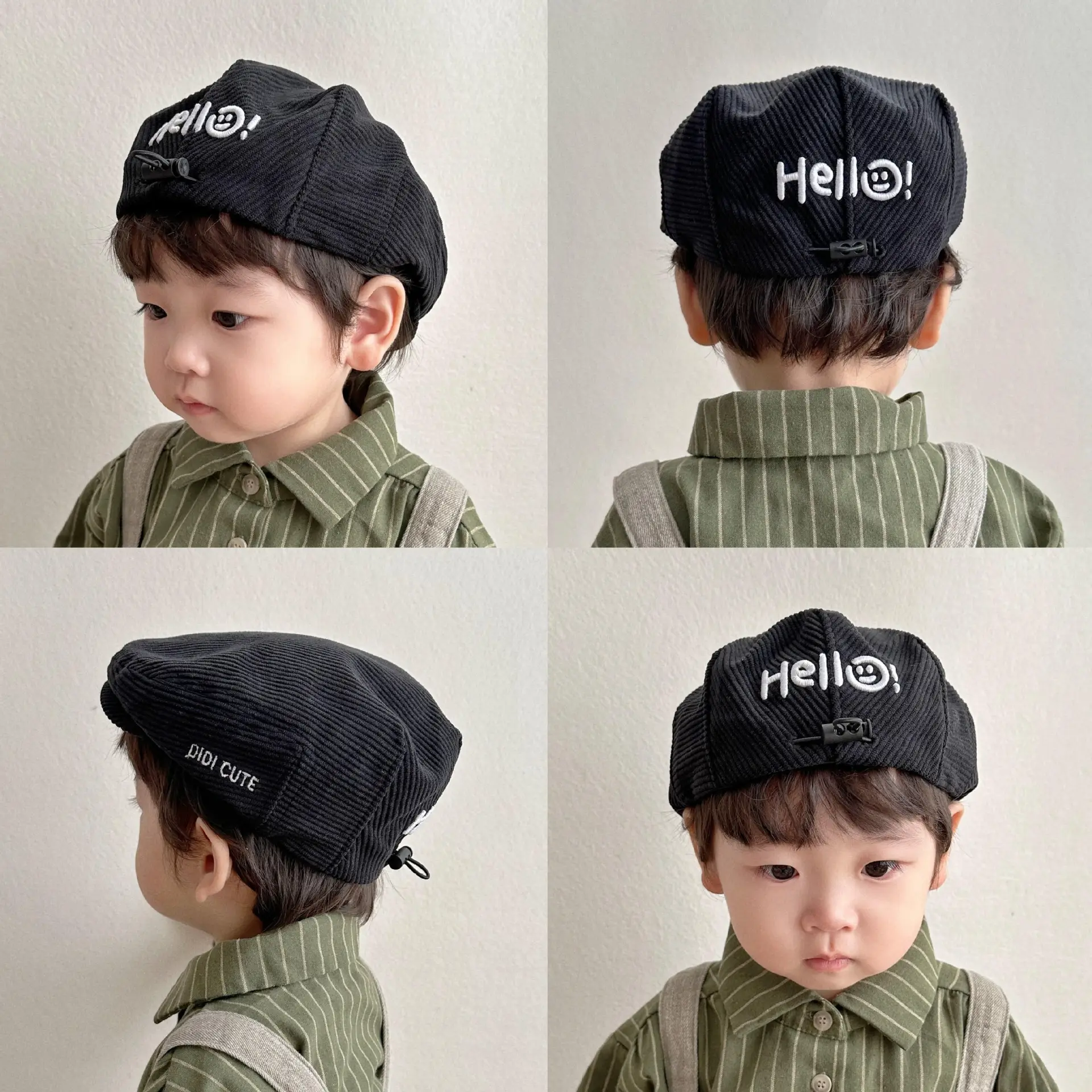 Children's Reversible Letter Embroidered Hat for Boys - Image 6