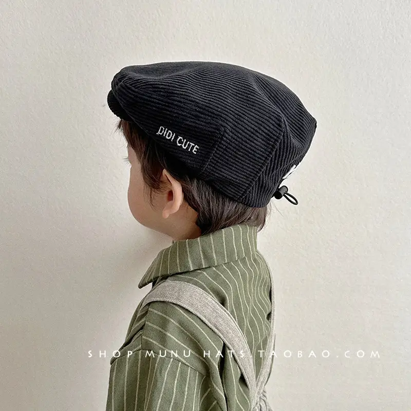 Children's Reversible Letter Embroidered Hat for Boys — feature 3