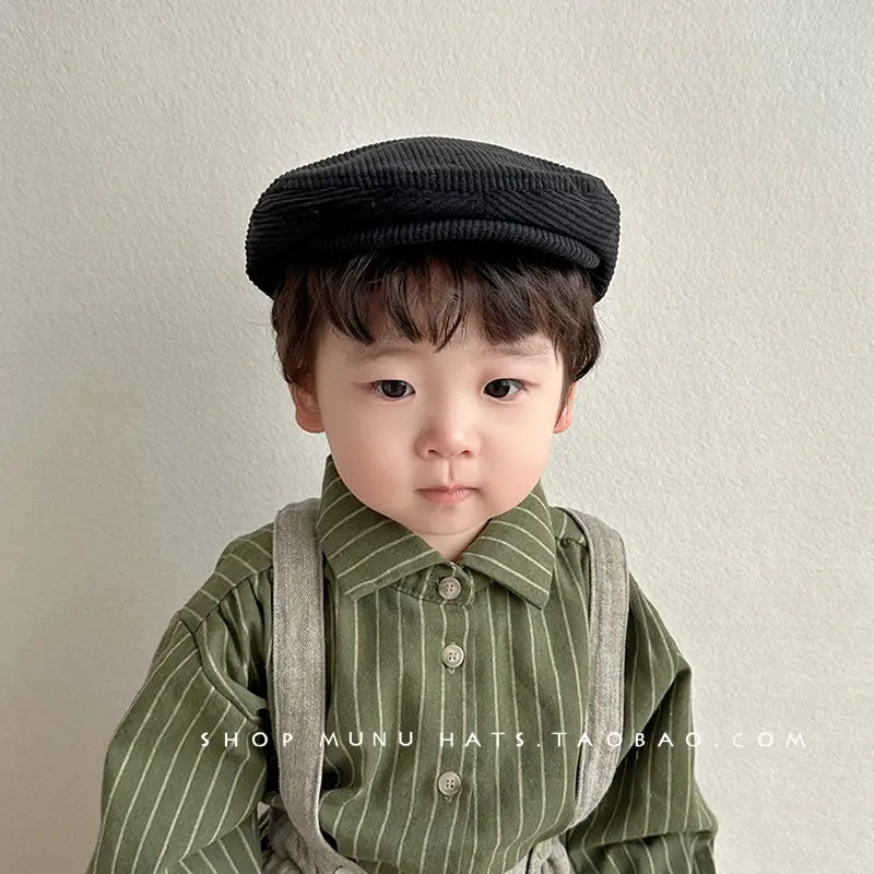 Children's Reversible Letter Embroidered Hat for Boys — feature 4