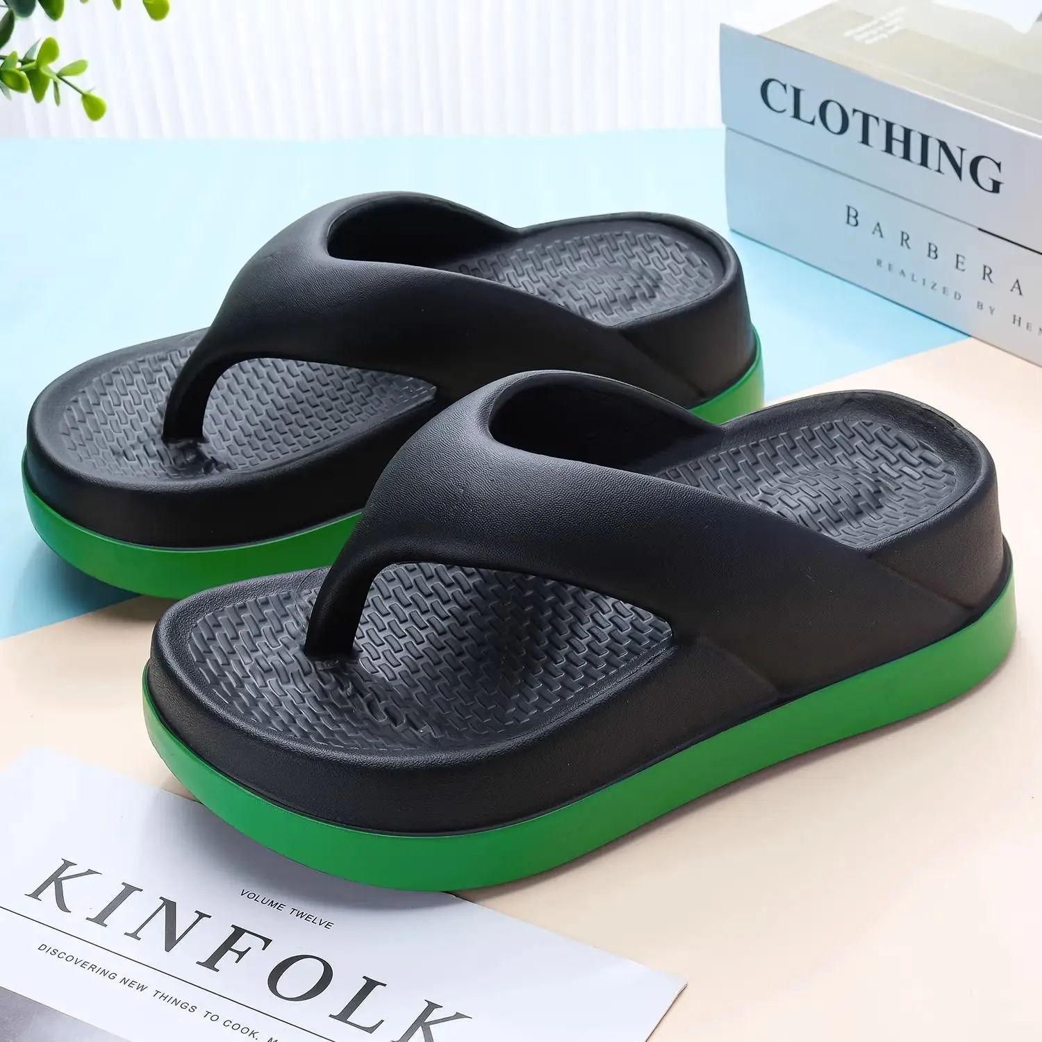 2025 Summer Cross-Border Eva Slippers Women Non-Slip Thick Soled