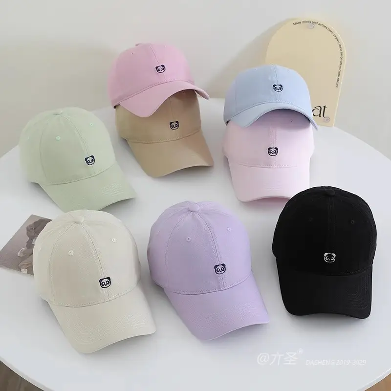 Women Pink Cat Embroidered Baseball Cap