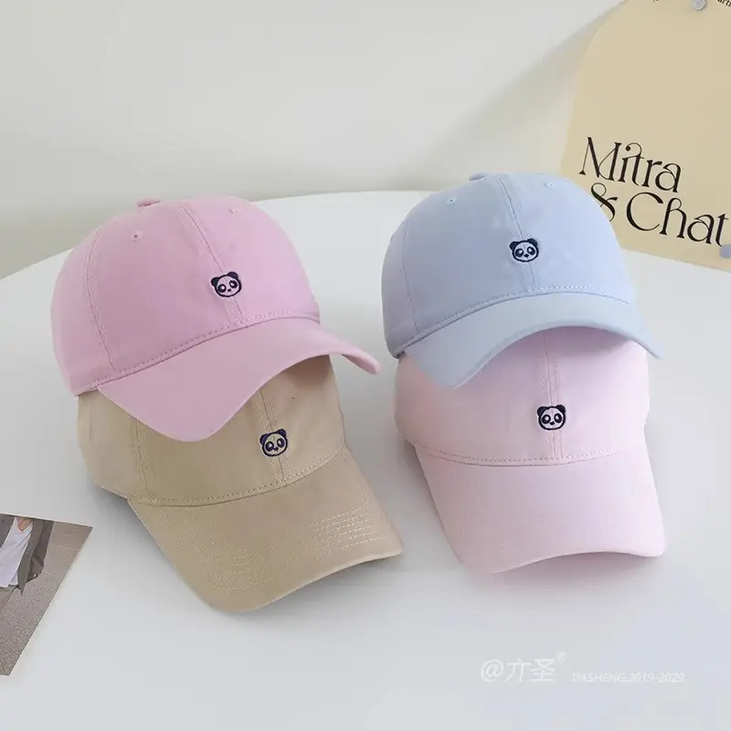 Women Pink Cat Embroidered Baseball Cap — feature 10