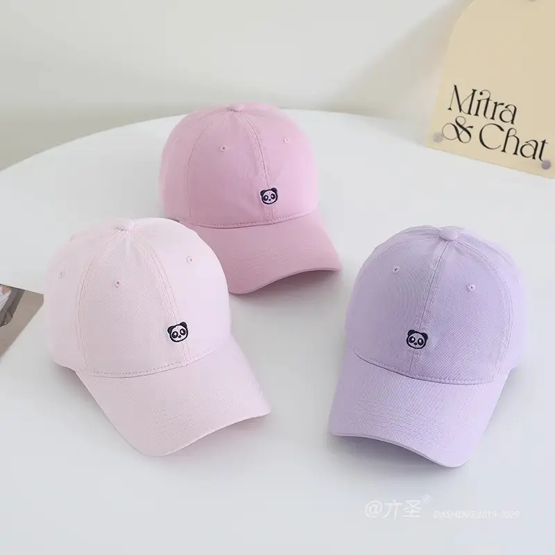 Women Pink Cat Embroidered Baseball Cap — feature 12
