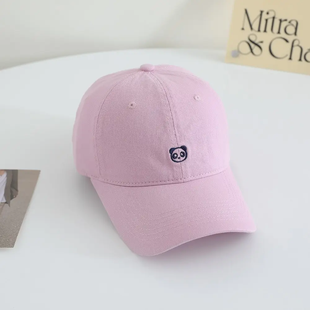 Women Pink Cat Embroidered Baseball Cap
