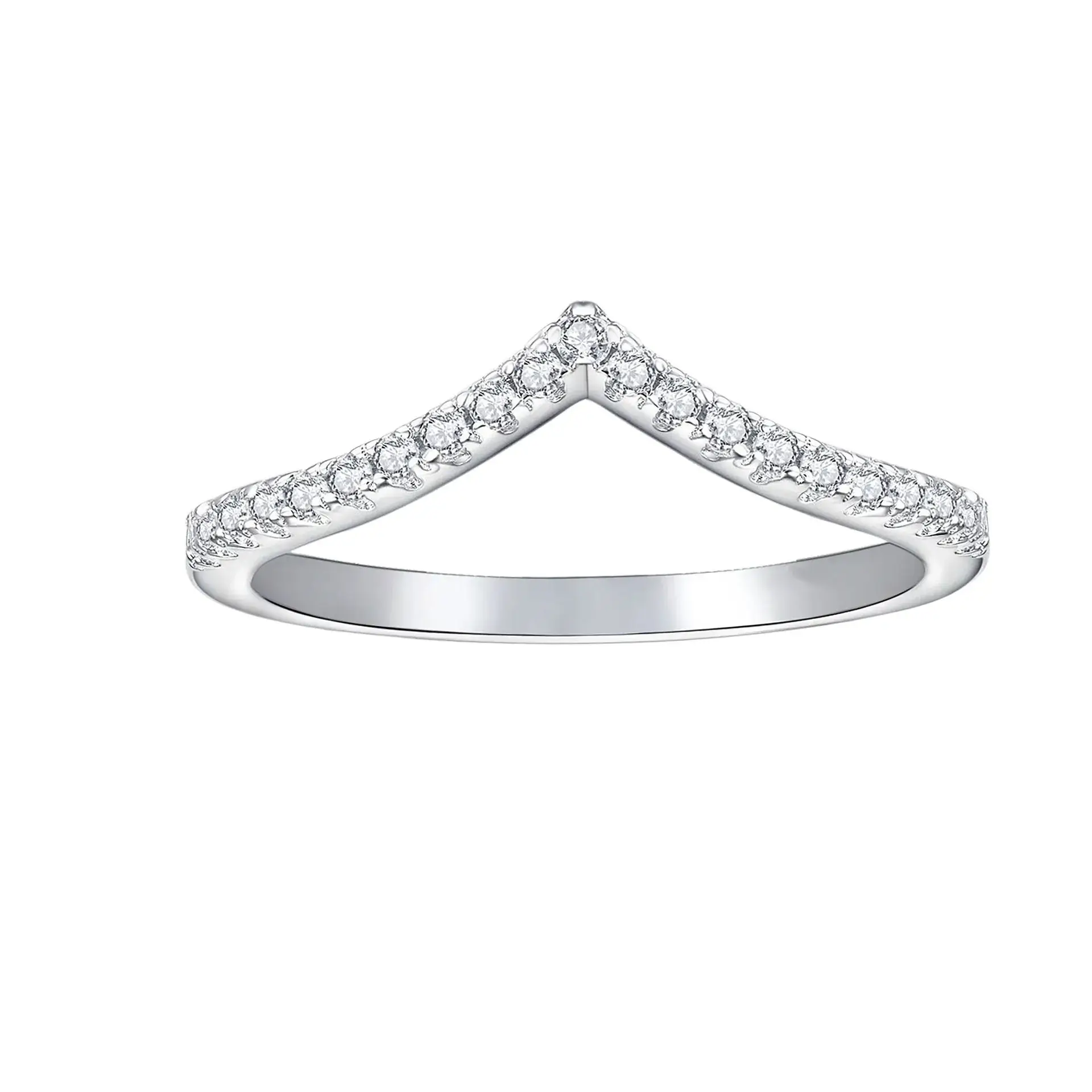 Stylish V-Shaped Diamond Ring for Women - Image 17
