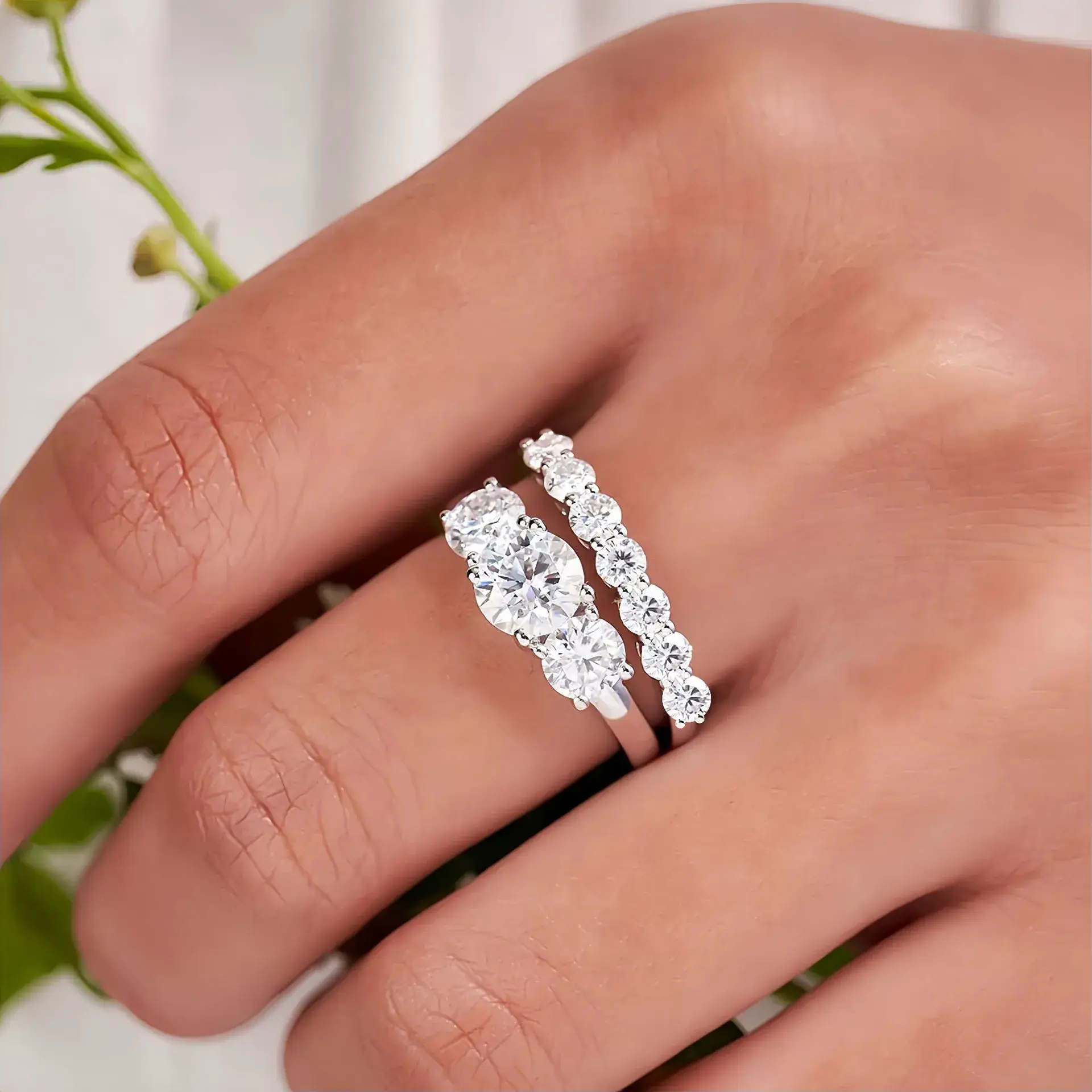 Stylish V-Shaped Diamond Ring for Women - Image 12