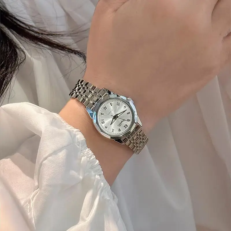 2025 Women's Quartz Watch with Diamond Band - Image 3