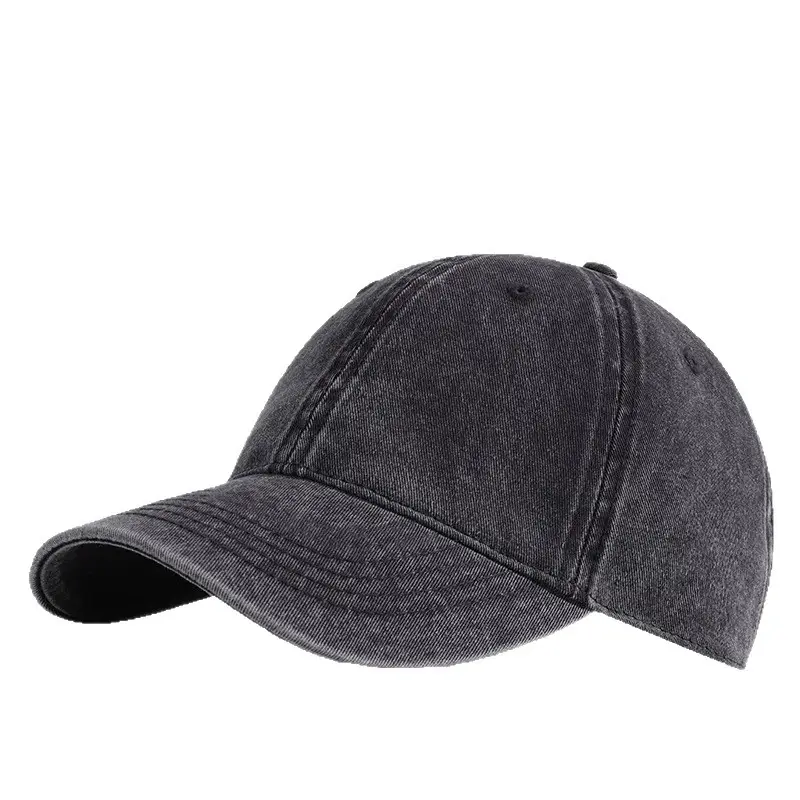 Custom Washed Baseball Cap European American Style Denim Sunshade
