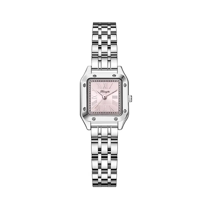 Women's Square Dial Luxury Watch with Silver Band - Image 2