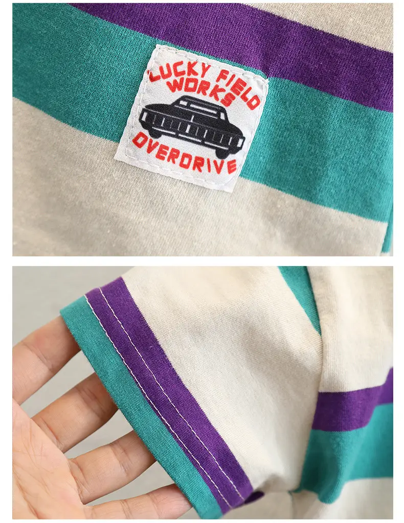 Boys Striped Cotton Polo Shirt Summer Wear — feature 10