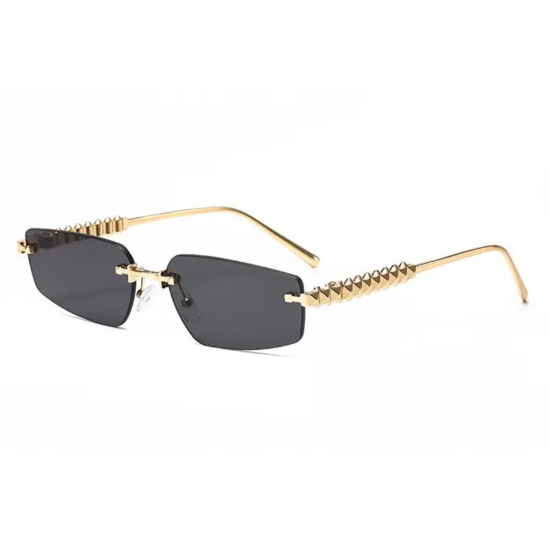 Metal Frameless Anti-UV Sunglasses Fashion High-End European American Personalized Sunglasses - Image 12