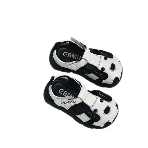Cute Baby Sandals Black White Soft Sole Toddler Shoes
