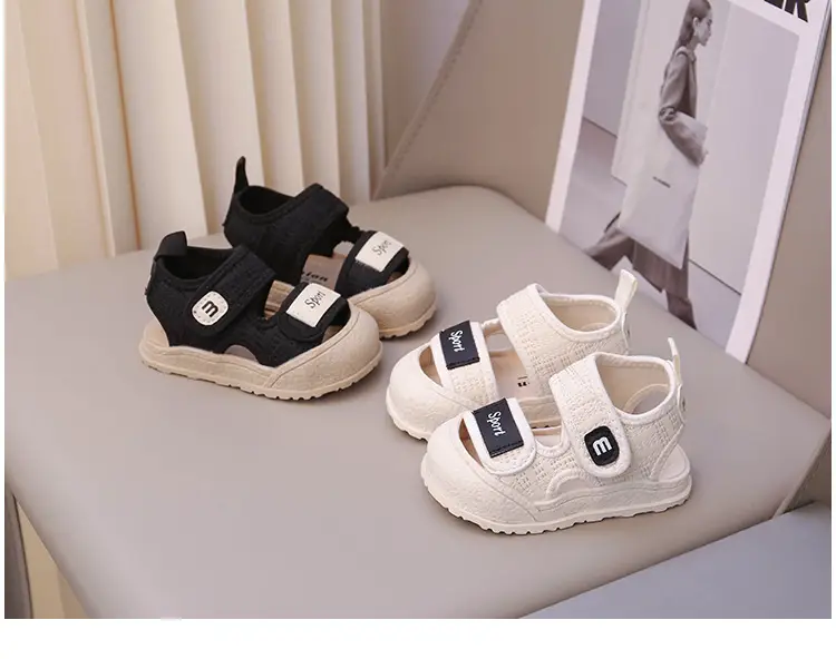 Baby Sandals Black Non-Slip Soft Bottom Toddler Shoes — feature 8