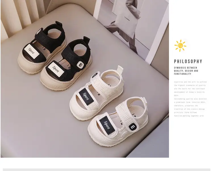 Baby Sandals Black Non-Slip Soft Bottom Toddler Shoes — feature 9