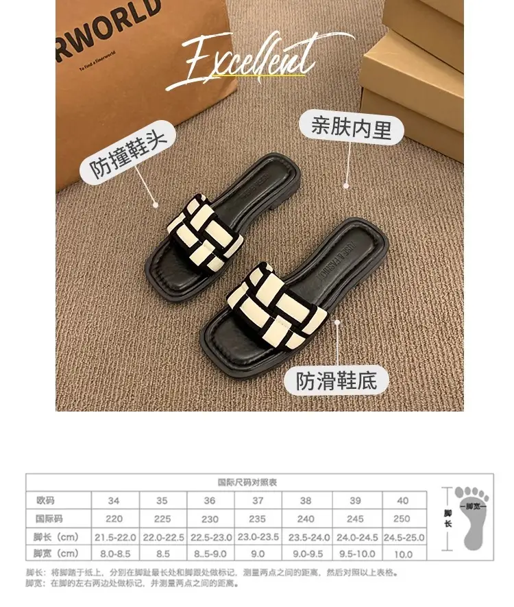 Black Cross Strap Flat Sandals for Women Summer — feature 5