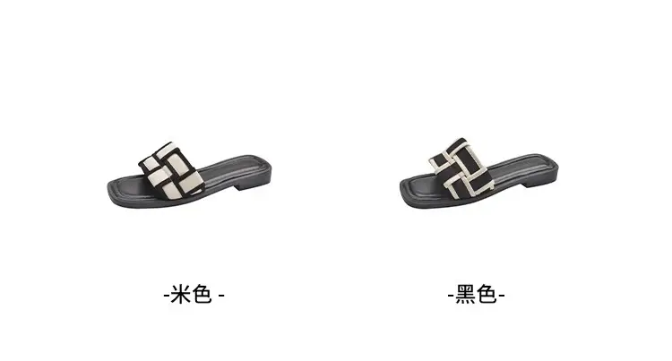 Black Cross Strap Flat Sandals for Women Summer — feature 6