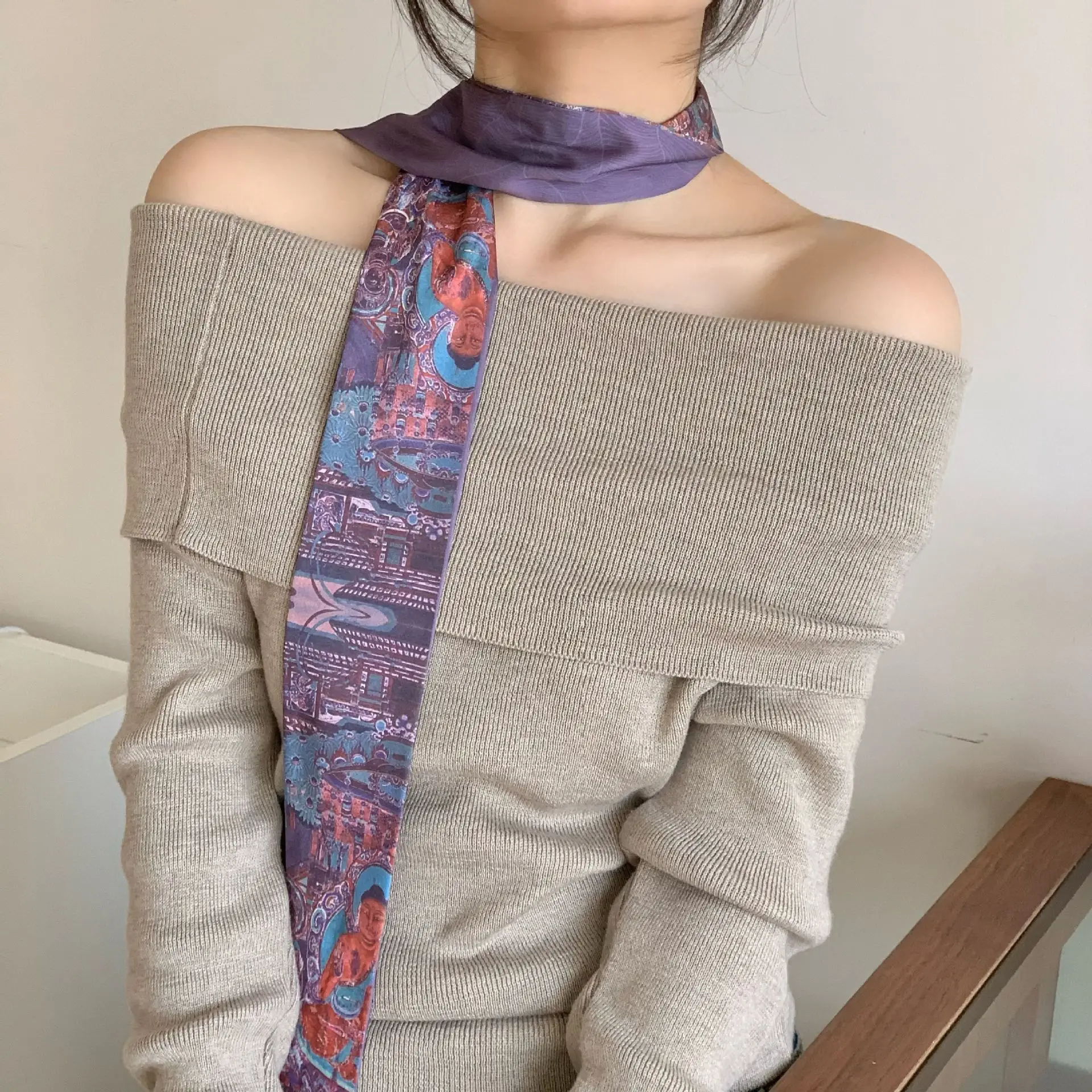 Long Silk Scarf for Women Spring Summer High End - Image 8