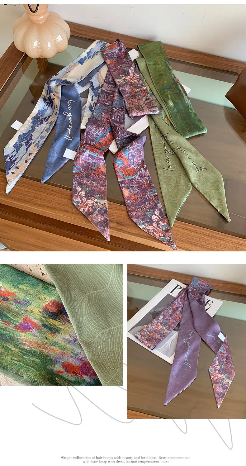 Long Silk Scarf for Women Spring Summer High End — feature 8