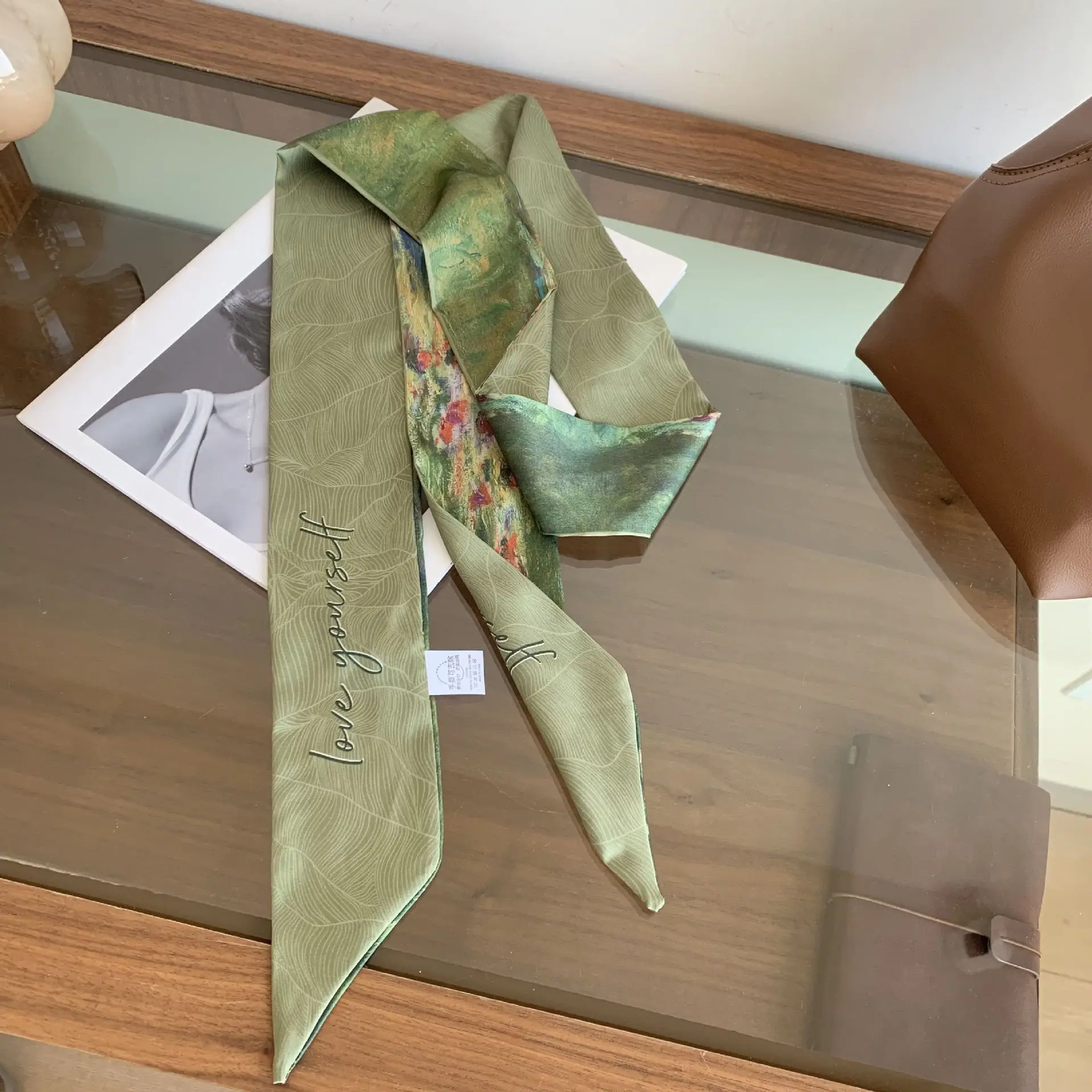 Long Silk Scarf for Women Spring Summer High End - Image 3