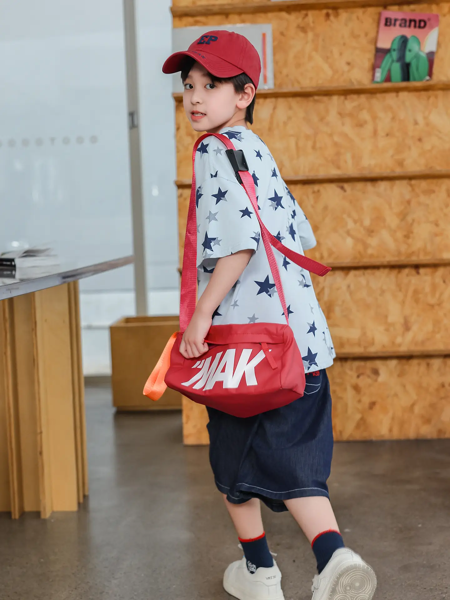 2025 Summer Boys Star Print Pure Cotton T-Shirt Top - Image 4