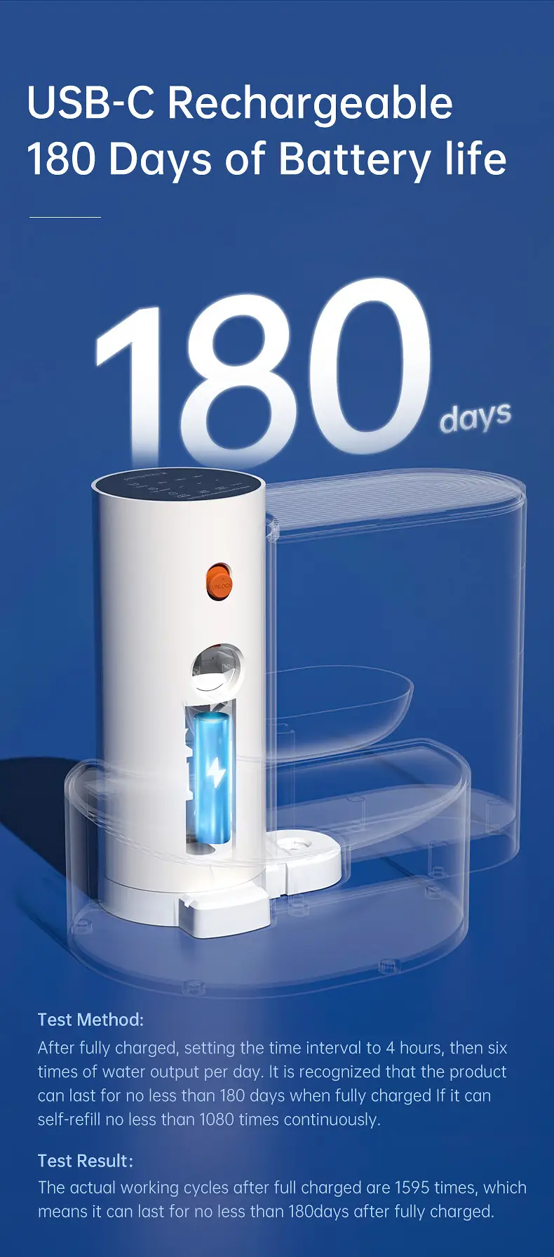 Cross-Border Popular Smart Pet Water Dispenser, Cat Supplies, Pet Gravity Automatic Tipping Water Dispenser, Universal for Dogs — feature 11