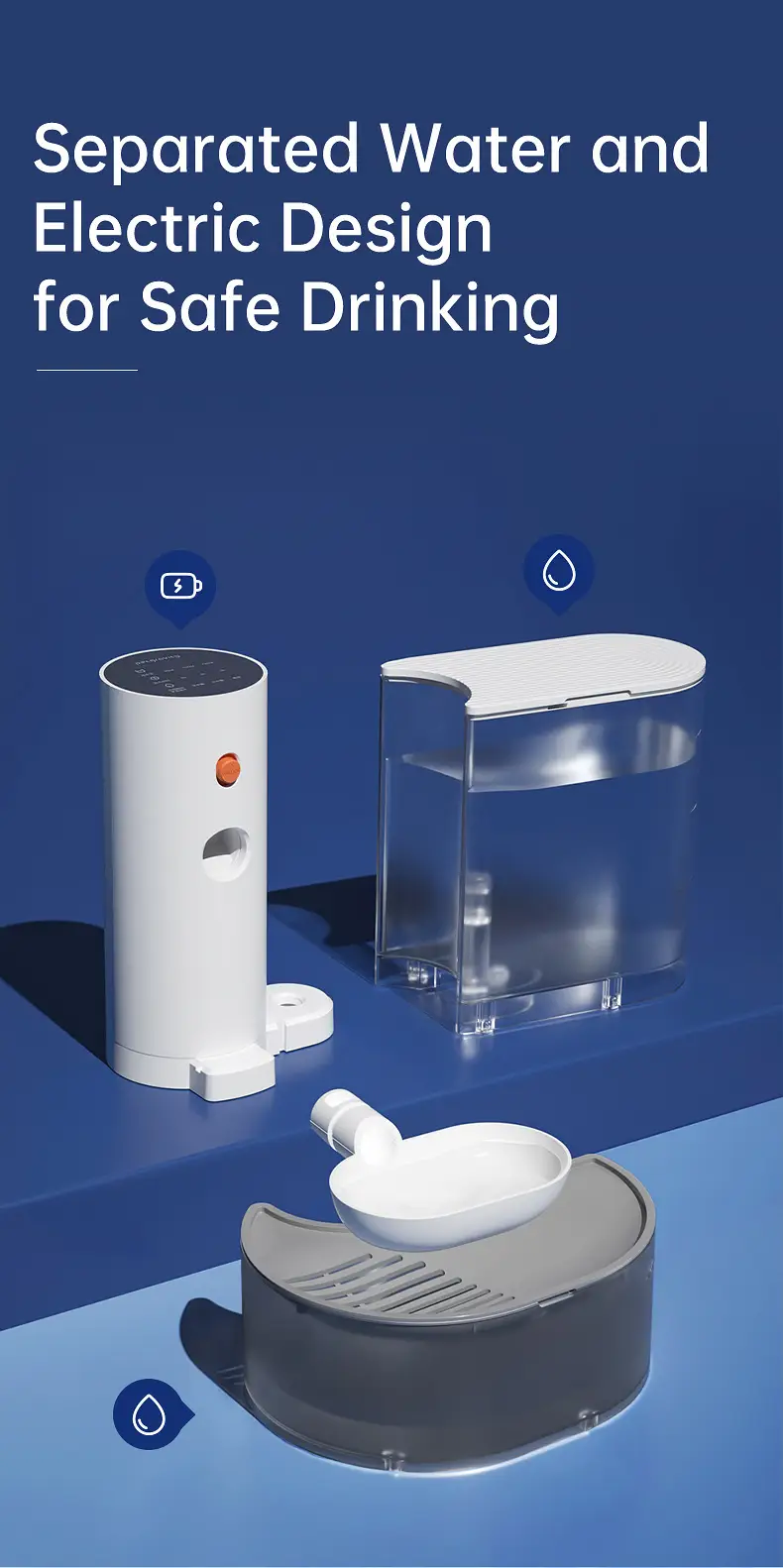 Cross-Border Popular Smart Pet Water Dispenser, Cat Supplies, Pet Gravity Automatic Tipping Water Dispenser, Universal for Dogs — feature 20