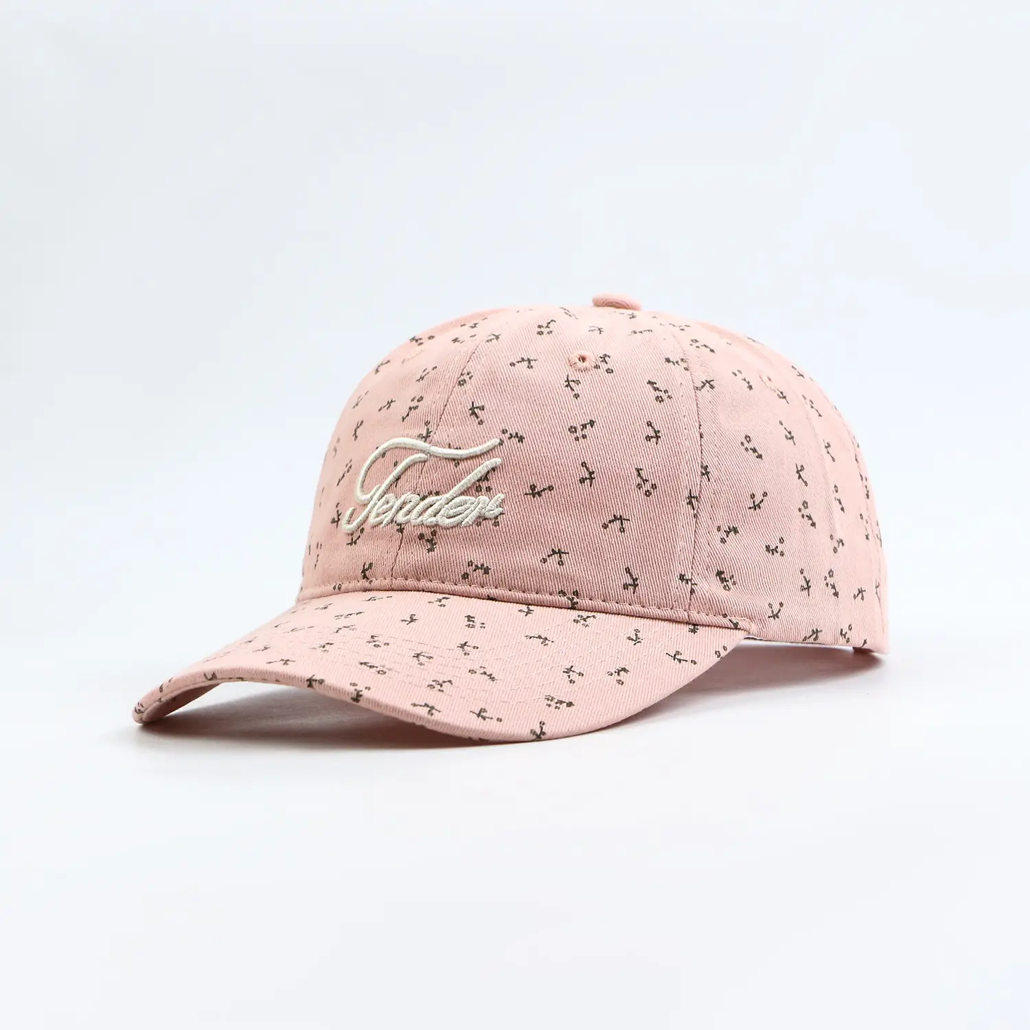 Pink Floral Baseball Cap for Women with Embroidery — feature 13