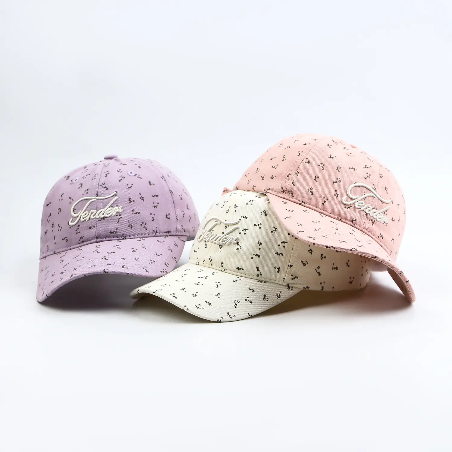 Pink Floral Baseball Cap for Women with Embroidery — feature 2
