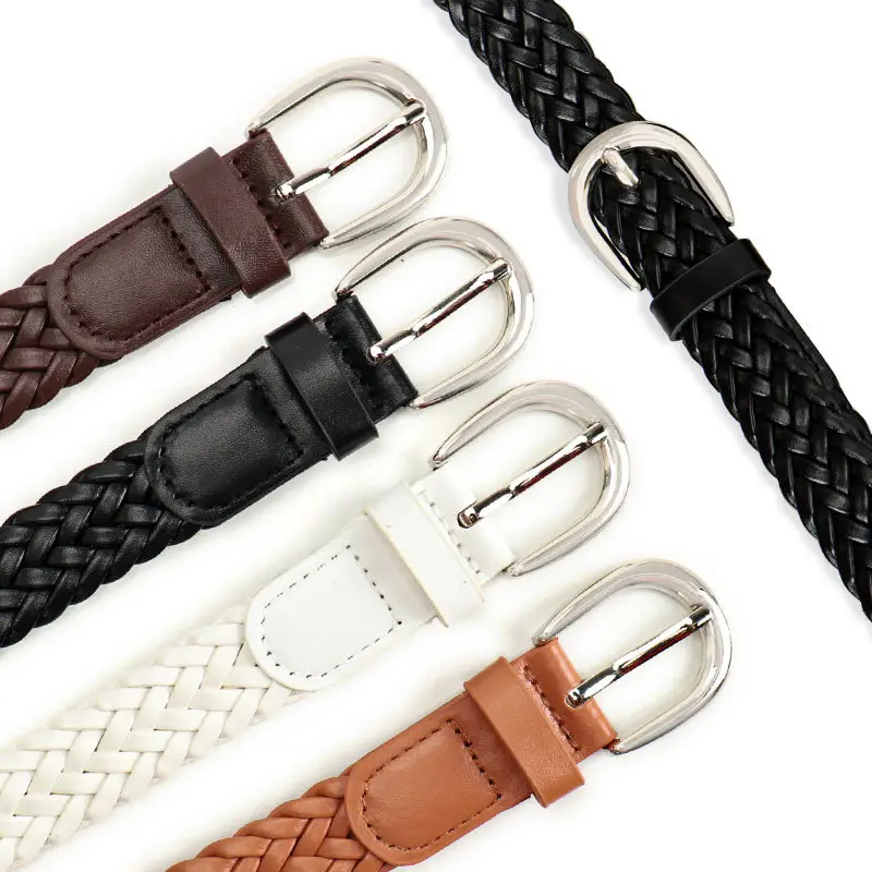 Korean Style Women's Braided Leather Belt Custom Color - Image 5