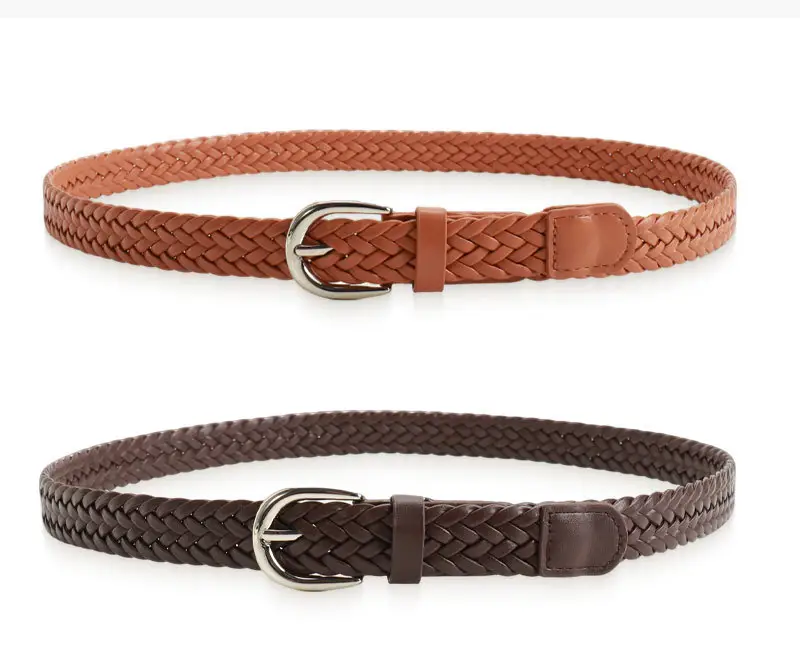 Korean Style Women's Braided Leather Belt Custom Color — feature 24