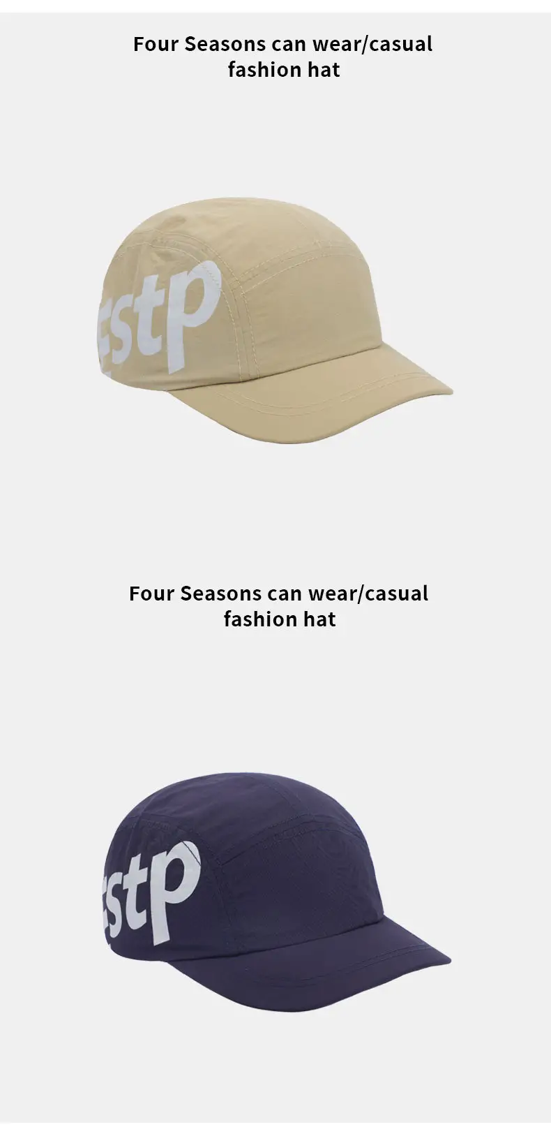 Men Black American Retro Letter Baseball Cap Short-Brim — feature 11