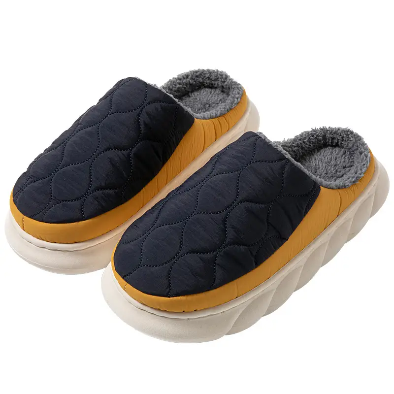 Plus Size Cotton Slippers for Men Autumn Winter 2025