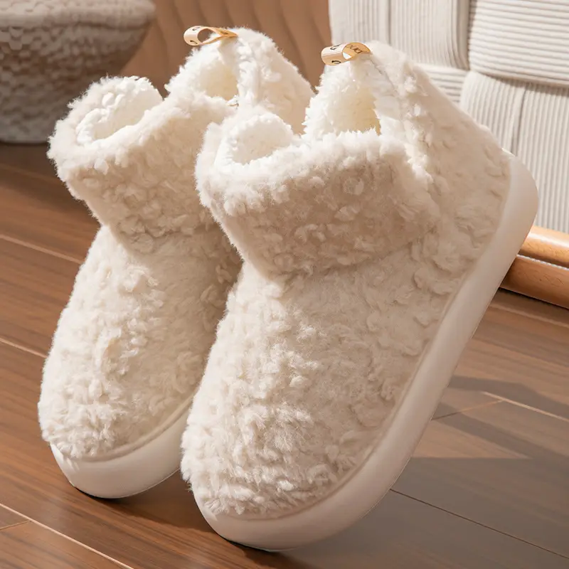Plus Size Cotton Slippers for Men Autumn Winter 2025