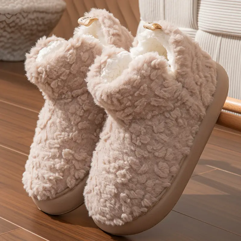 Plus Size Cotton Slippers for Men Autumn Winter 2025