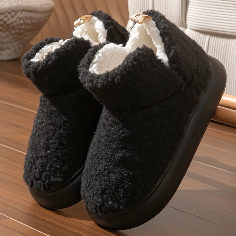 Plus Size Cotton Slippers for Men Autumn Winter 2025