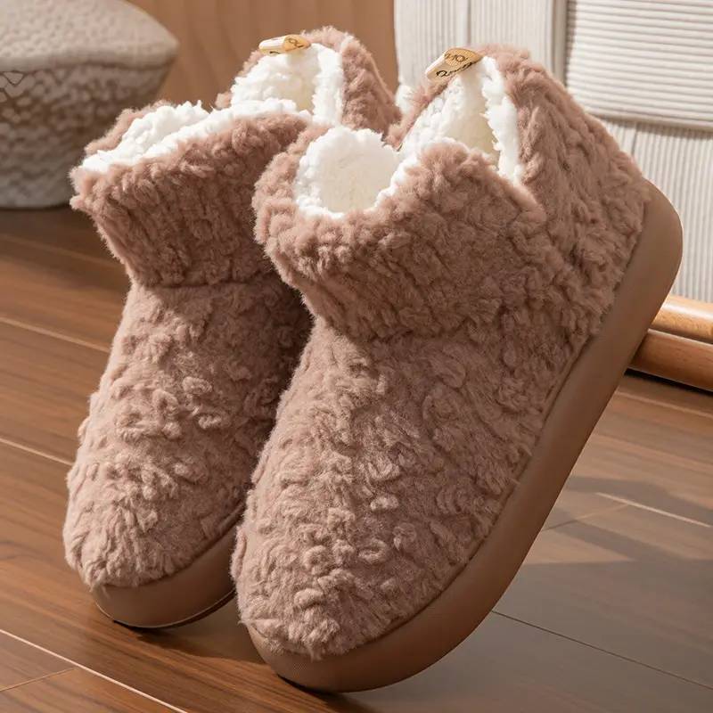 Plus Size Cotton Slippers for Men Autumn Winter 2025