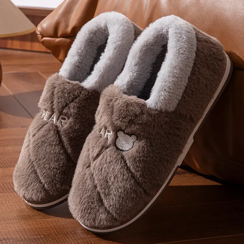 Plus Size Cotton Slippers for Men Autumn Winter 2025