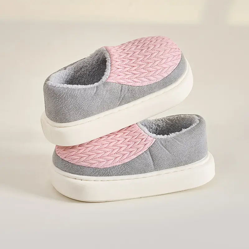 Plus Size Cotton Slippers for Men Autumn Winter 2025