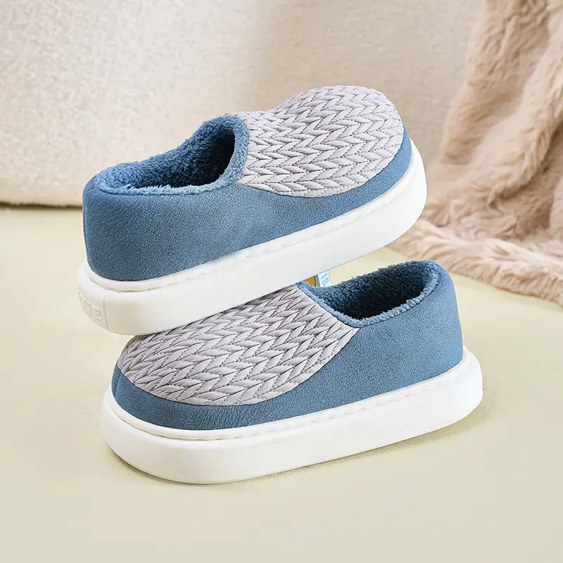 Plus Size Cotton Slippers for Men Autumn Winter 2025