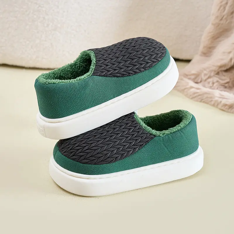 Plus Size Cotton Slippers for Men Autumn Winter 2025