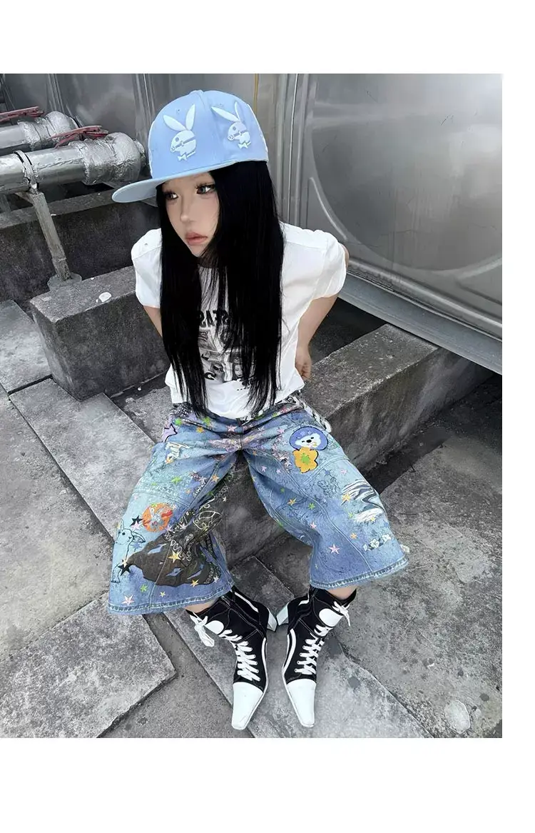American Hip-Hop Red Rabbit Cap Women Summer Y2K — feature 13