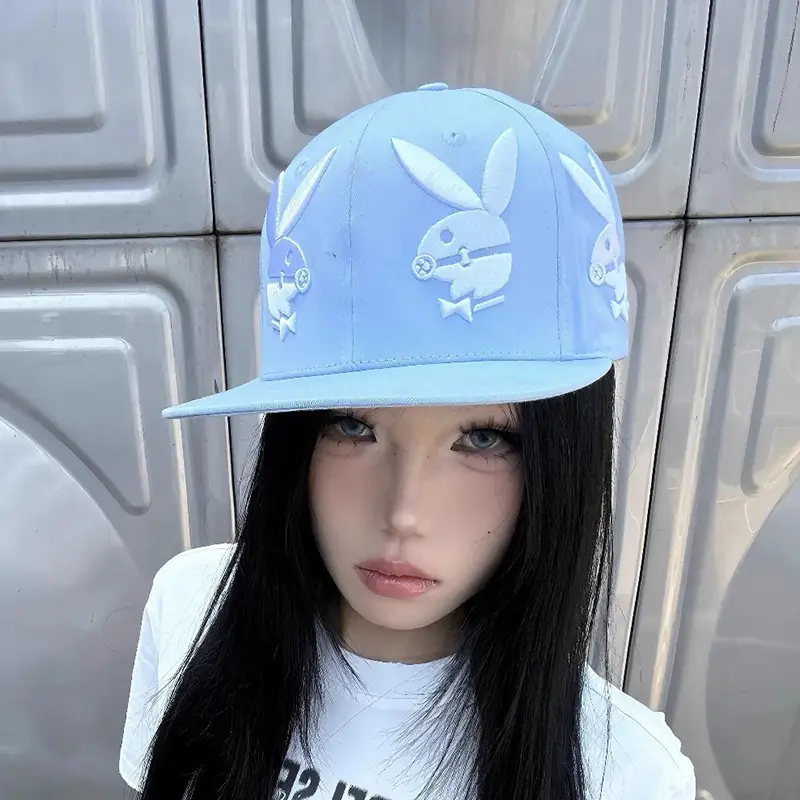 American Hip-Hop Red Rabbit Cap Women Summer Y2K