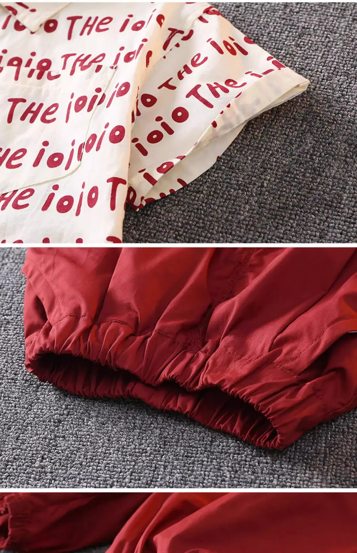 Children's Red Letter Short Sleeve T-Shirt Set — feature 14