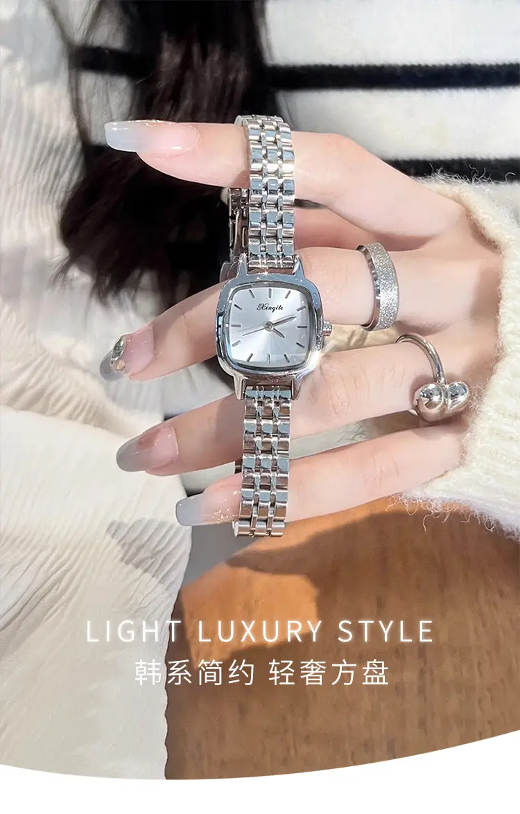 Women's Steel Band Quartz Watch with White Dial — feature 1
