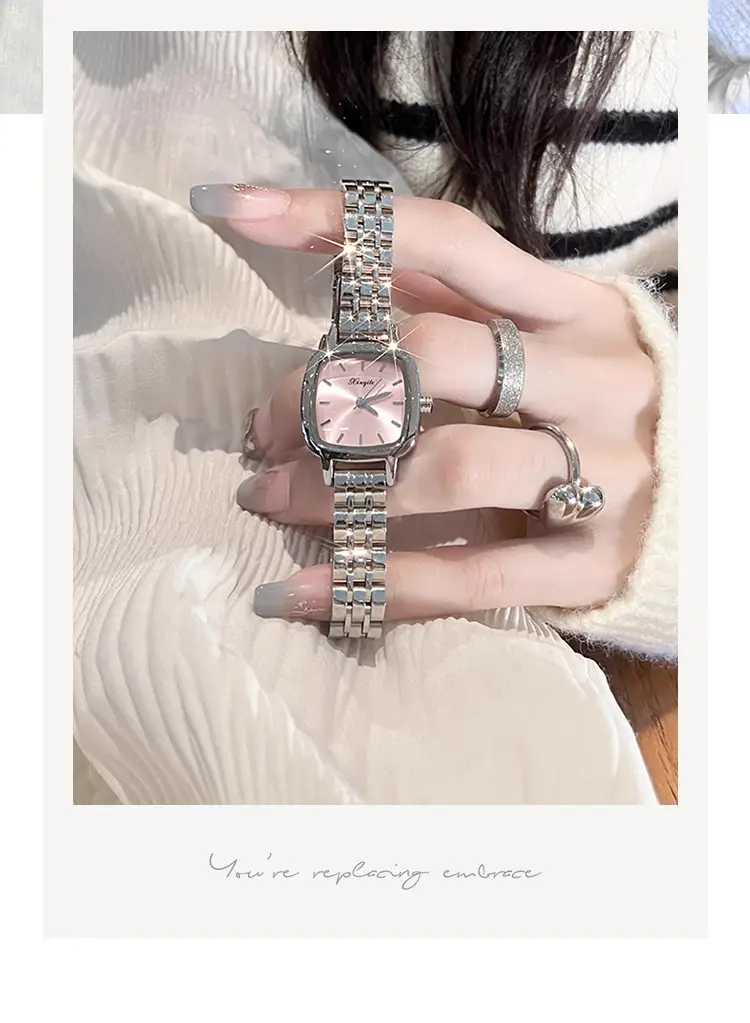 Women's Steel Band Quartz Watch with White Dial — feature 10