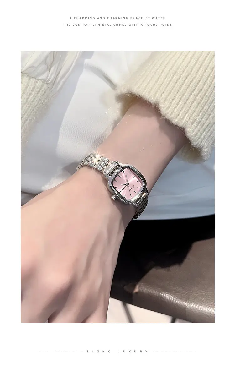 Women's Steel Band Quartz Watch with White Dial — feature 12